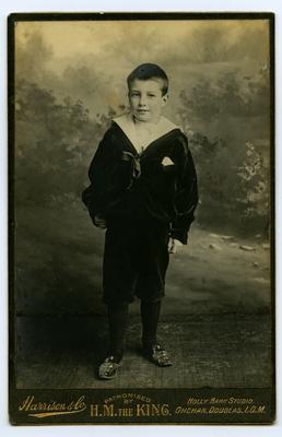George Victor Harrison in a sailor suit
