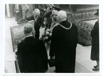 William Hoggatt at a presentation, also present was…