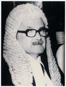 Frank Barnes Johnson (in ceremonial wig)
