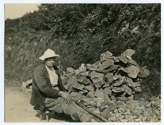 Mr Kissack - working on a stone wall