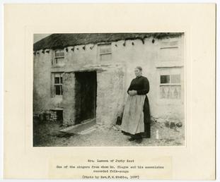 Mrs Lawson of Jurby East - standing outside…