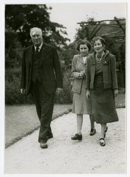Sir William Leveson-Gowe - outside with his wife…