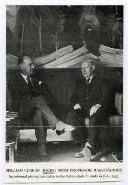 William Cubbon with Professor Mastrander