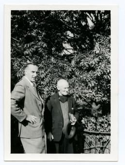 Basil R.S. Megaw and W. Walter Gill, outside…