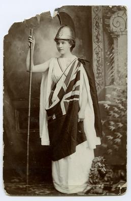 Miss May Quayle, dressed as Brittannia