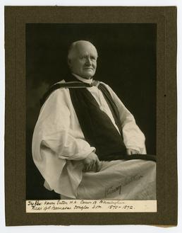 Rev. Henry Sutton M.A. in robes of office