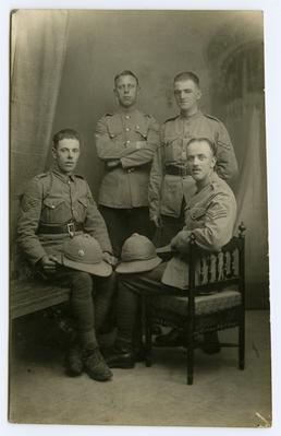 John Wilson and three other comrades in uniform