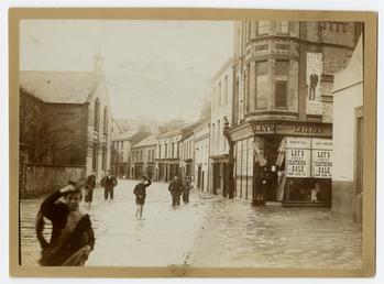 Church Street, Ramsey, flooded