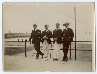 Four gentlemen on Ramsey Promenade