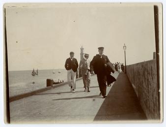 Gentlemen on South Pier, Ramsey Harbour entrance
