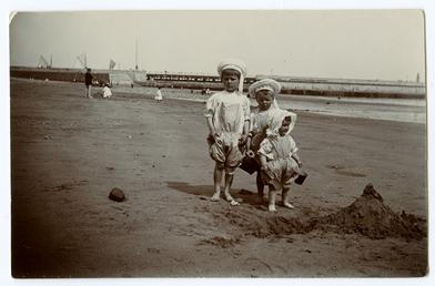 Children on beach, Ramsey