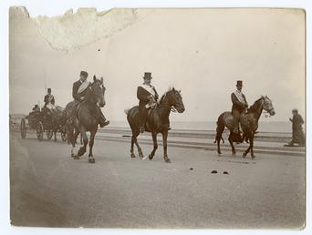 Oddfellows Parade with horses through Ramsey