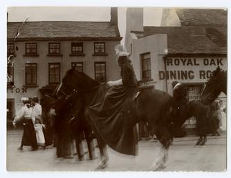 Oddfellows Parade in Ramsey - lady on horseback