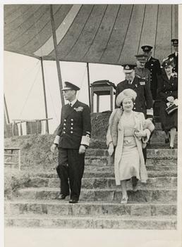 King George VI and Queen Elizabeth at the…