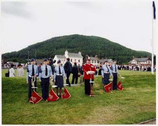 Buglars stand to attention at the Tynwald Ceremony