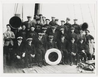 Deck and engine room crew of Tynwald III,…