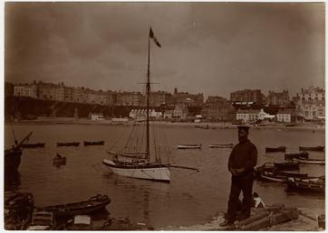 Robert Cregeen and his yacht 'Constance'
