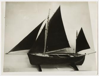 Model of a Peel lugger by Philip Caine…