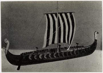 Model of a Viking longship. A model of…