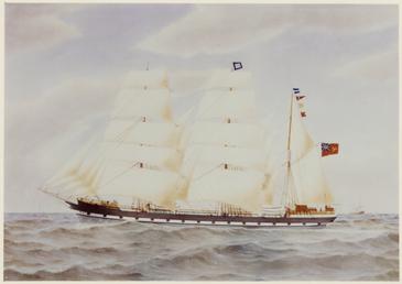 Painting of the Karran line vessel 'Lady Elizabeth'