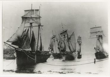 The schooner 'Progress' and others, Port St Mary