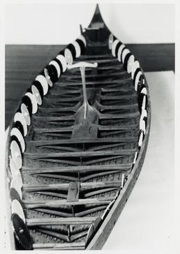 Viking ship model in the Manx Museum