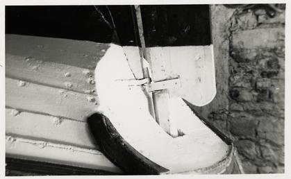 Stern detail of the 'Peggy', showing upper pintle…
