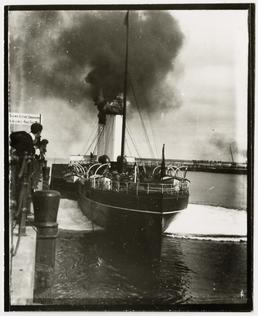 Steam packet vessel at Victoria Pier