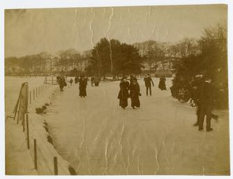 Ice skating during the Big Snow of 1895