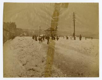 Douglas promenade during the Big Snow of 1895