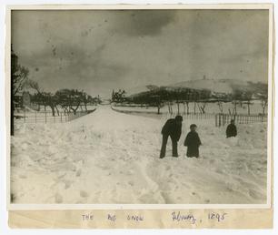 Children playing in the snow at Ramsey, Lower…