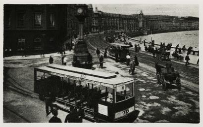 Cable tram No. 75 and horse drawn tram…