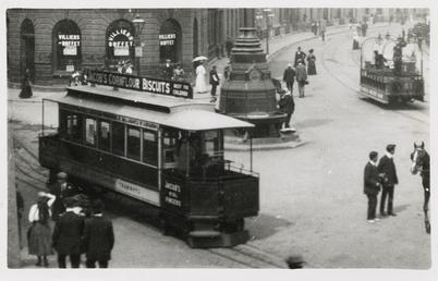 Cable tram and horse drawn tram No. 41…