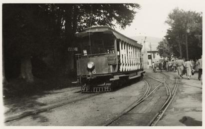Manx Electric Railway open car 16 at Laxey…