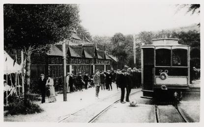 Manx Electric Railway enclosed car 20 at Laxey…