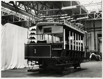 Restored Douglas Southern Electric Railway tram No. 1…