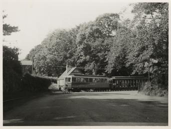 Electric Tram and trailer at Groudle