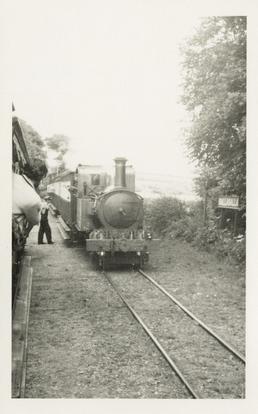 Engine No.4 Loch Locomotive at Ballasalla station crossing