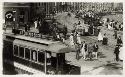 Cable tram and horse drawn tram at Victoria…