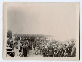 Tynwald ceremony showing the crowds looking towards the…