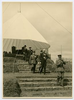 Lieutenant Governor Sir Ambrose Dundas and attendants leaving…
