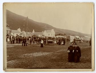 Tynwald Day with people visiting the 'fair field'