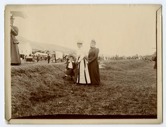 Two ladies and a boy at Tynwald fair