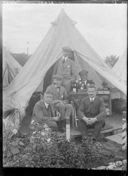 First World War internee Paul Wiek in front…
