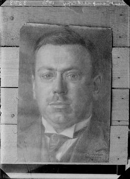 First World War internee artwork (charcoal portrait), Douglas…