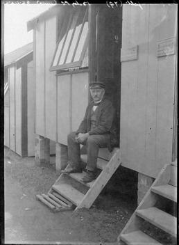 First World War internee Carl Schoenfeldt in front…