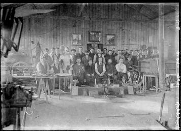 First World War Internees, Woodworking Workshop, Knockaloe Camp,…