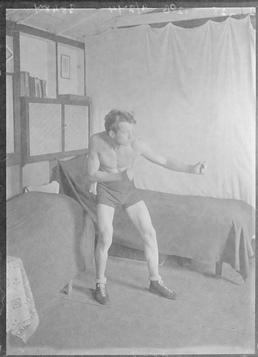 First World War Internee boxer inside an Internment…