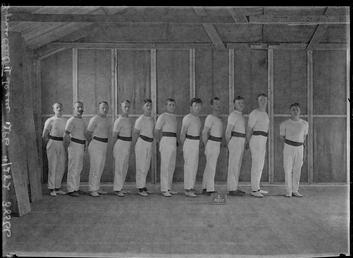 First World War Internee Gymnastic Club inside an…