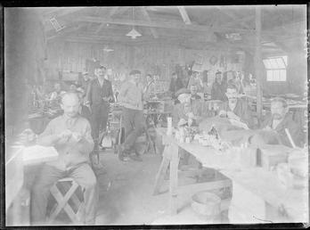 First World War Internees, Bonecarving Workshop, Knockaloe Camp,…